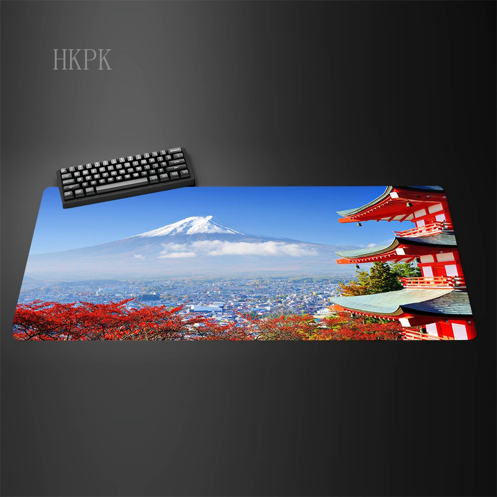 Landscape Cherry Blossom Pattern Mouse Pad Gaming Mats Rubber Non-slip Desk Mat Xxl Pc Accessories Keypad Mousepad Suitable Mats