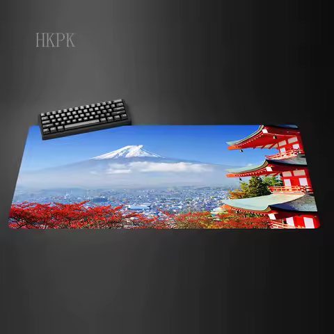 Landscape Cherry Blossom Pattern Mouse Pad Gaming Mats Rubber Non-slip Desk Mat Xxl Pc Accessories Keypad Mousepad Suitable Mats