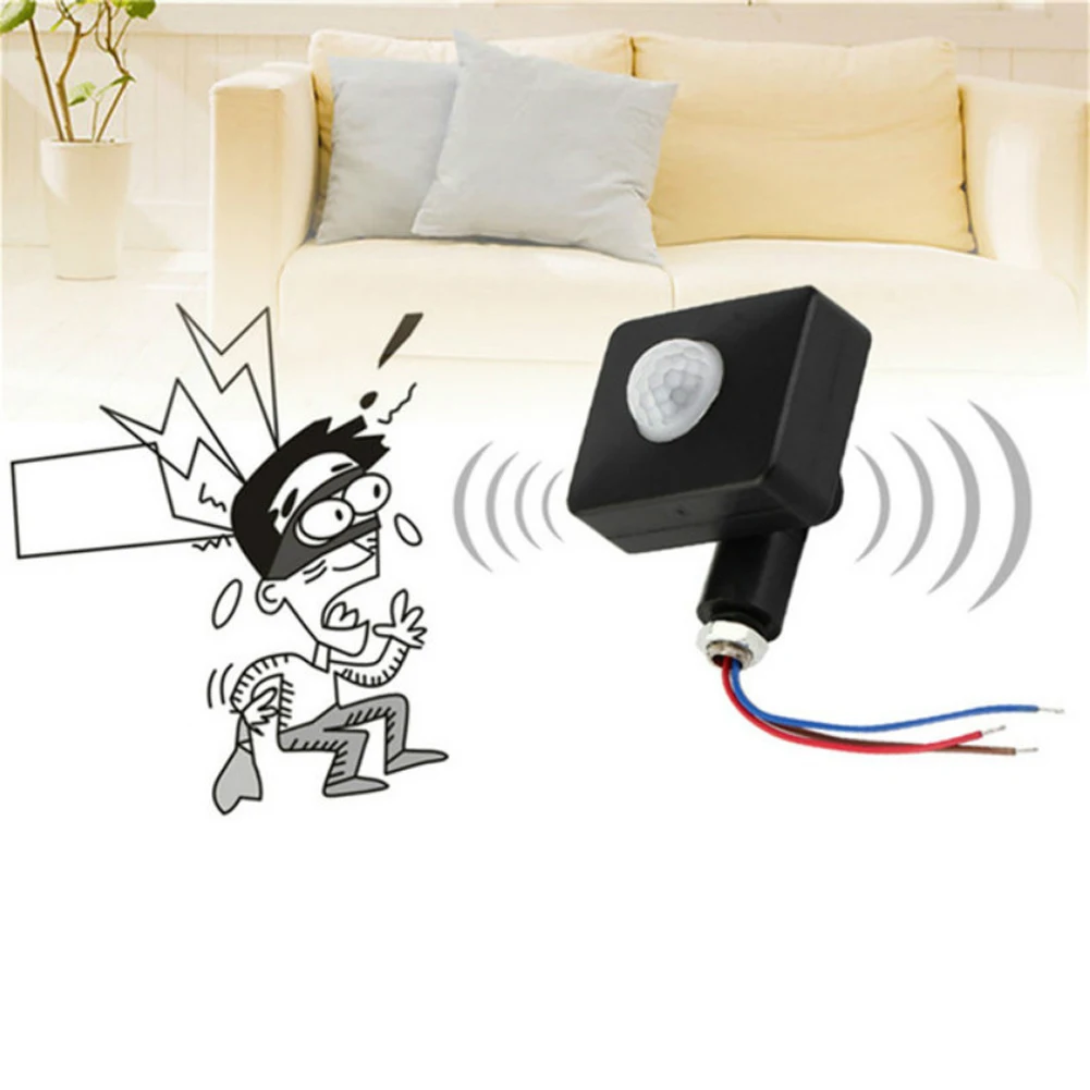 Sensor de movimiento detector mini interruptor PIR infrarrojo, 160 grados, CA 85-265V, ABS, seguridad del hogar, luz LED automática duradera