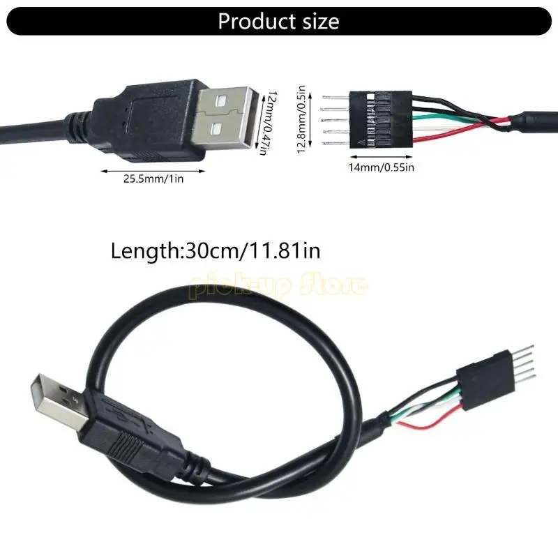 Q5WA 5 PIN для USB мужского удлинительного шнура для материнских плат компьютера