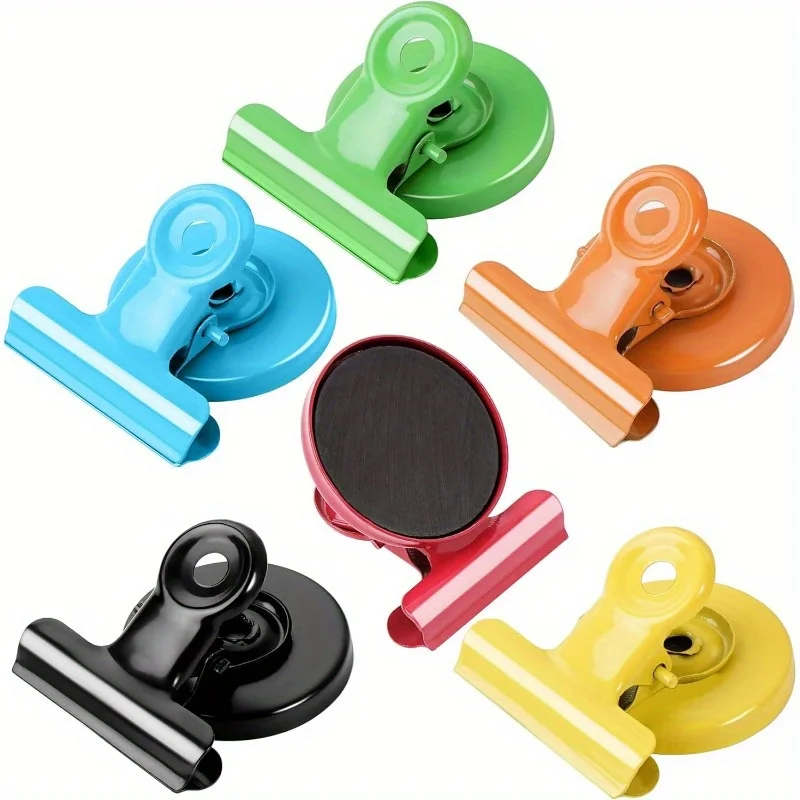 6 Pack Colorful Magnetic Clips for Whiteboard, Refrigerator Magnets Fridge Magnets for Fridge, Fridge Magnet