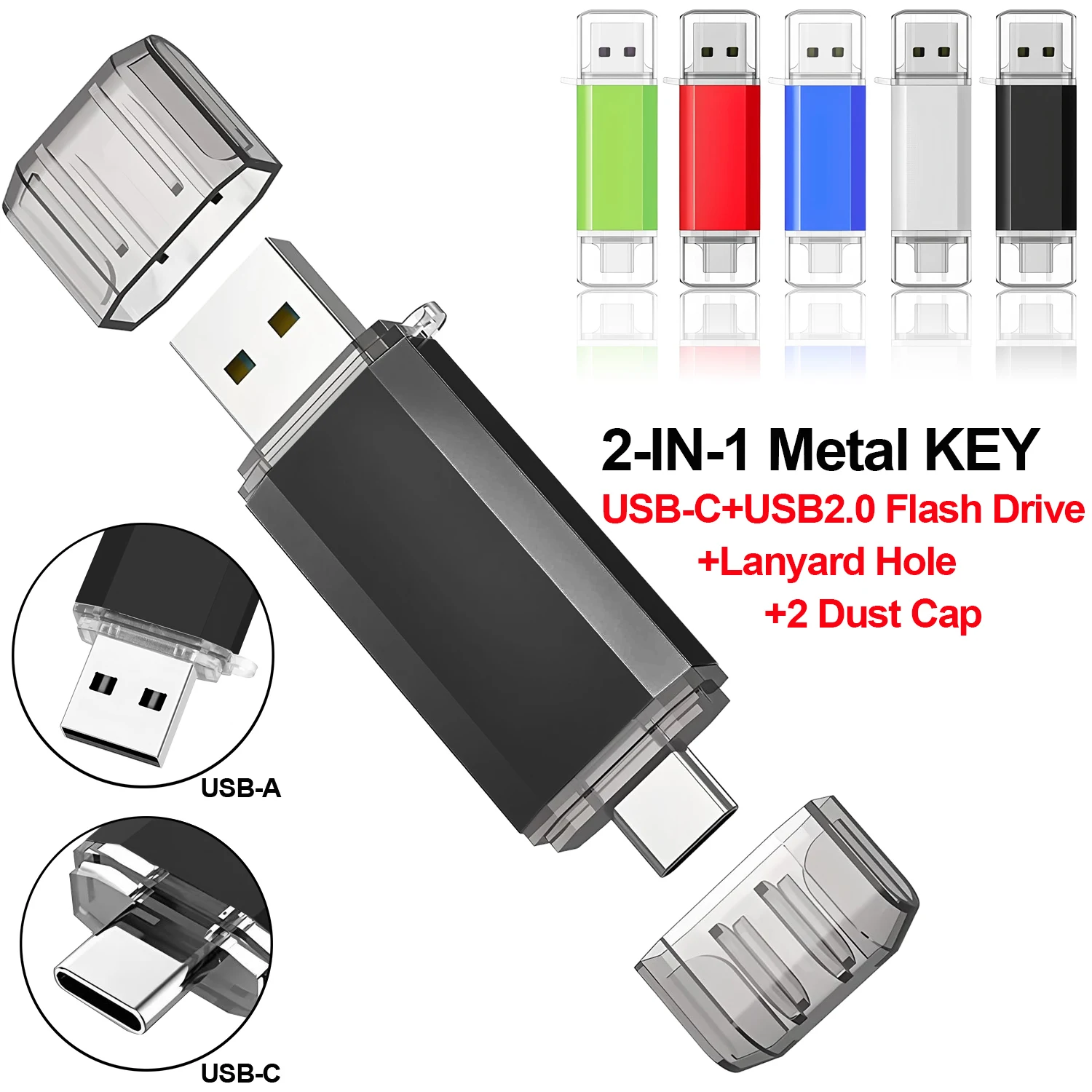 Type-C Memoria For Xiaomi 128GB High Speed Waterproof 64GB USB 2.0 Flash Drives U Disk 32GB Metal Pendrive USB Stick USB Drives