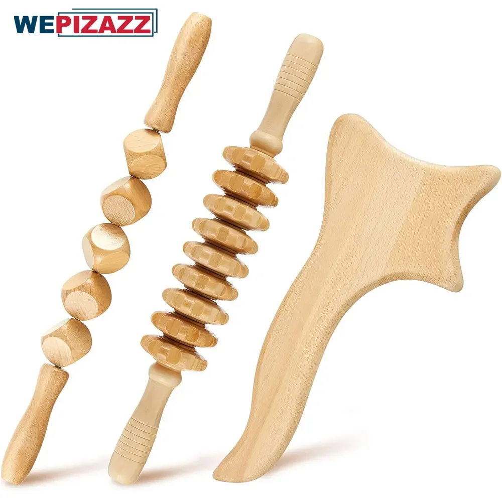 

Wood Therapy Massage Tools Body Muscle Pain Relief,Lymphatic Drainage Tool Anti Cellulite Massager Release Cellulite Sore Muscle