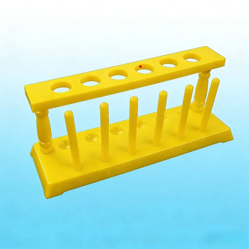6 Holes 8 Holes Plastic Test Tube Rack Double Row Detachable Pillar PP Material Multifunctional Lab Tube Holder for School