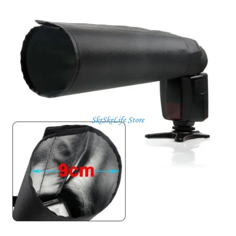 

E65E Professional Flash Snoot Foldable Flash Light Beam Reflective Cloth for Portrait