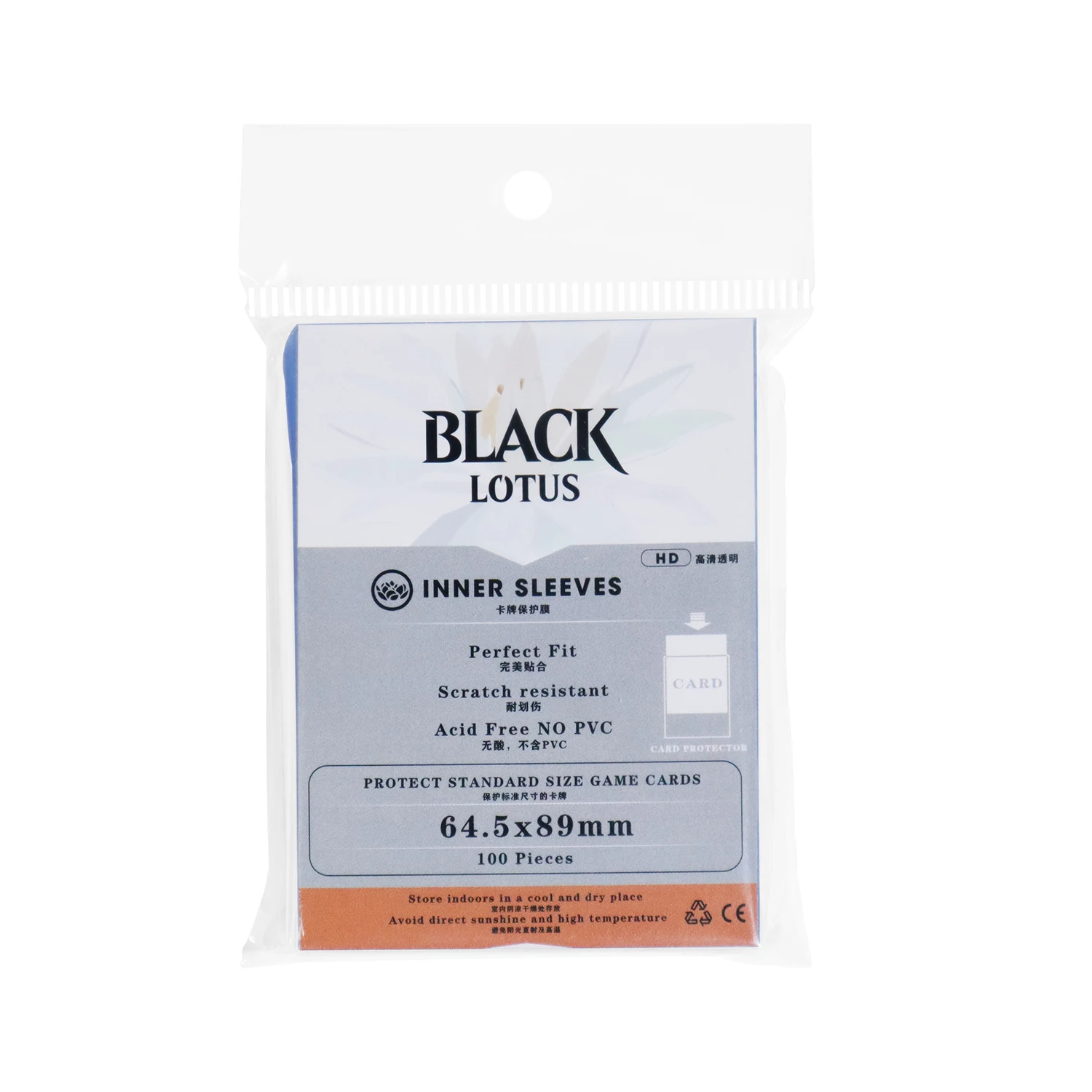 Black Lotus Perfect Fit Card Sleeves 100pcs/bag Clear Blue Transparent Card Inner Protectors Cover Fit MTG Sized TCG Cards