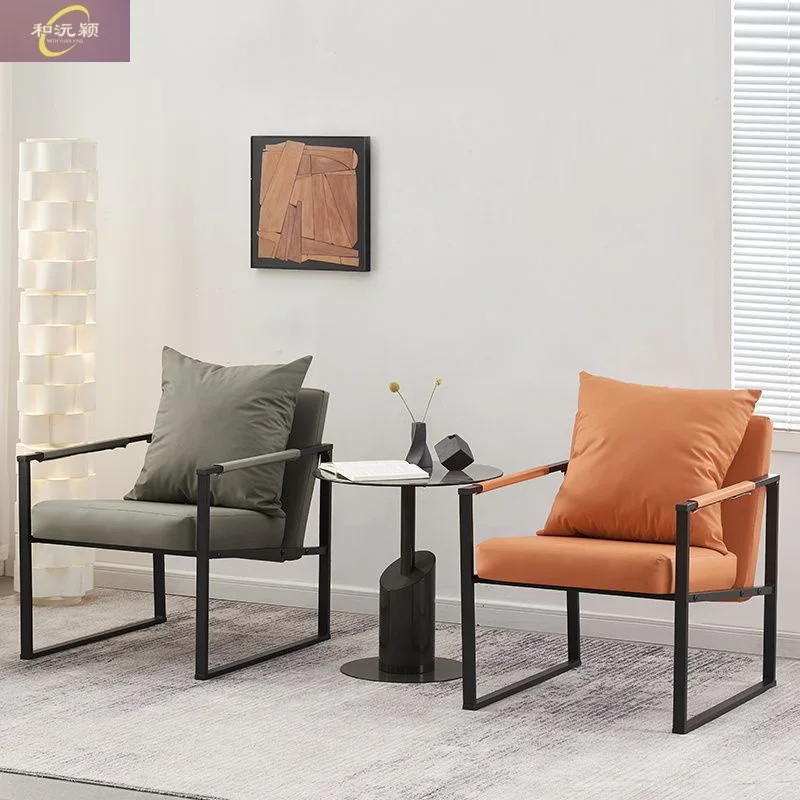 PYJ Italian single sofa chair Nordic light luxury wrought iron simple leisure living room