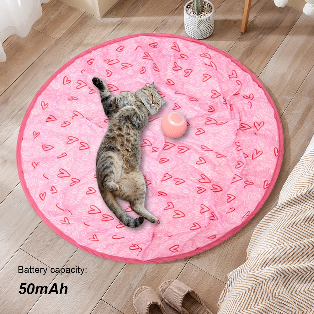 Cat Ball Hunting Exercise Mat Simulate Cat Interactive Hunting Toy Indoor Cat Exercise Mat Boredom Relief Cat Toy For Kittens