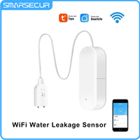 SMARSECUR Tuya WiFi Water Leakage Sensor Smart Home Water Leakage Detector Flood Alert Overflow Security Protection
