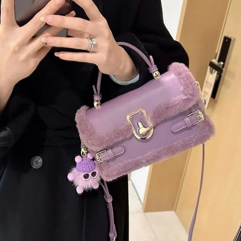 Kwadratowa torba listonoszka ze skóry PU dla kobiet, monochromatyczne torby na ramię, designerska torebka marki, moda, nowość,