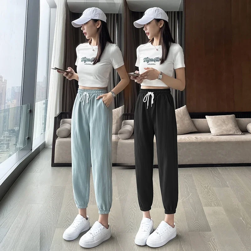 

Ladies Fashion Slouchy Baggy Sweatpants Women Clothes Girls High Waisted Cool Boyfriend Lantern Pants Female Streetwear Clothing