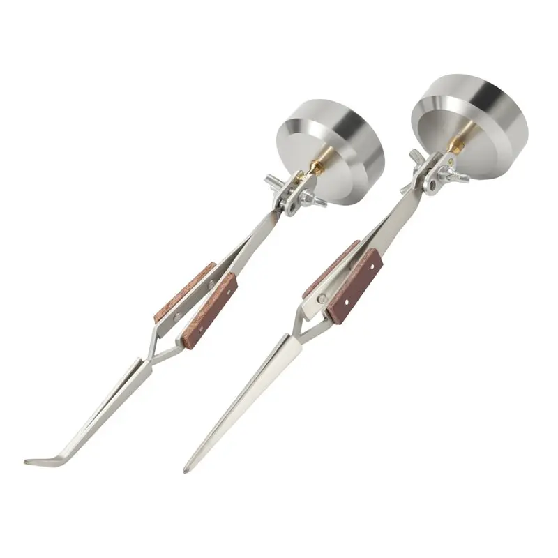 ABSE-2 Piece Soldering Tweezers Set With Base 360° Rotation For Jewelry Making, Welding, Repairing