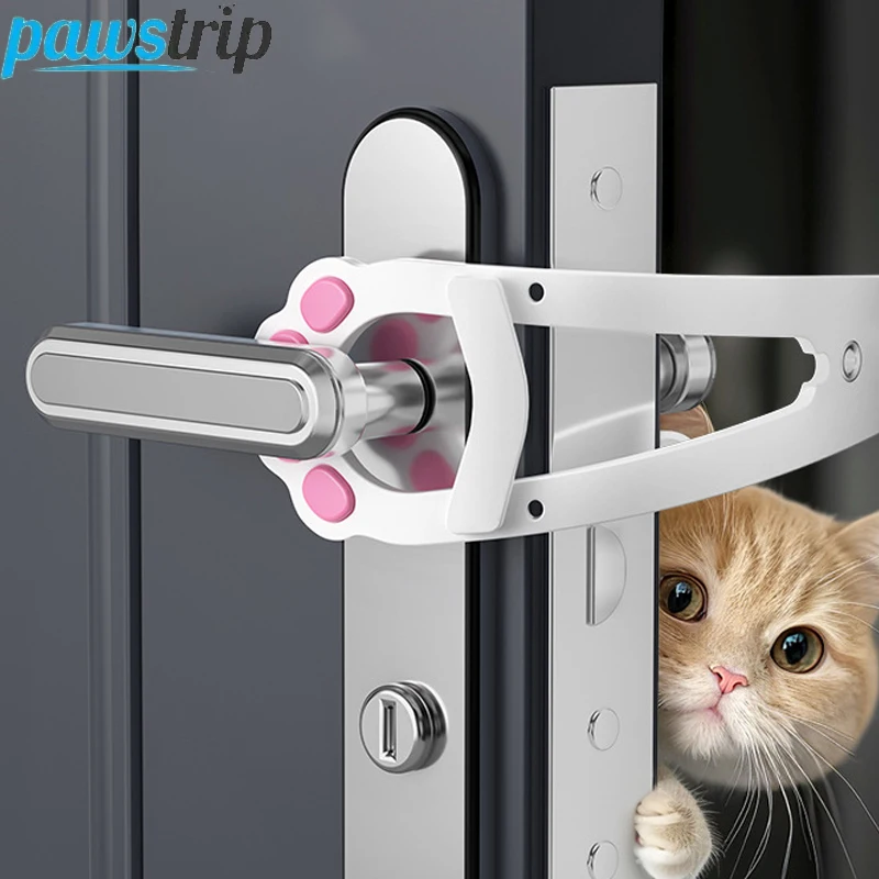 

Adjustable Pet Door Opener No Punching Cat Door Holder Latch Security Lock Flap Door for Dog Cats Pet Supplies