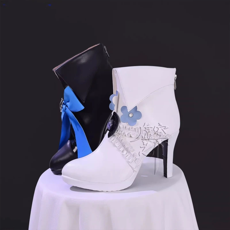 Amiya Cosplay Shoes Game Arknights Amiya Cosplay Boots Anime Women New Skin PU Leather Shoes High Heel Comic-con Party Props