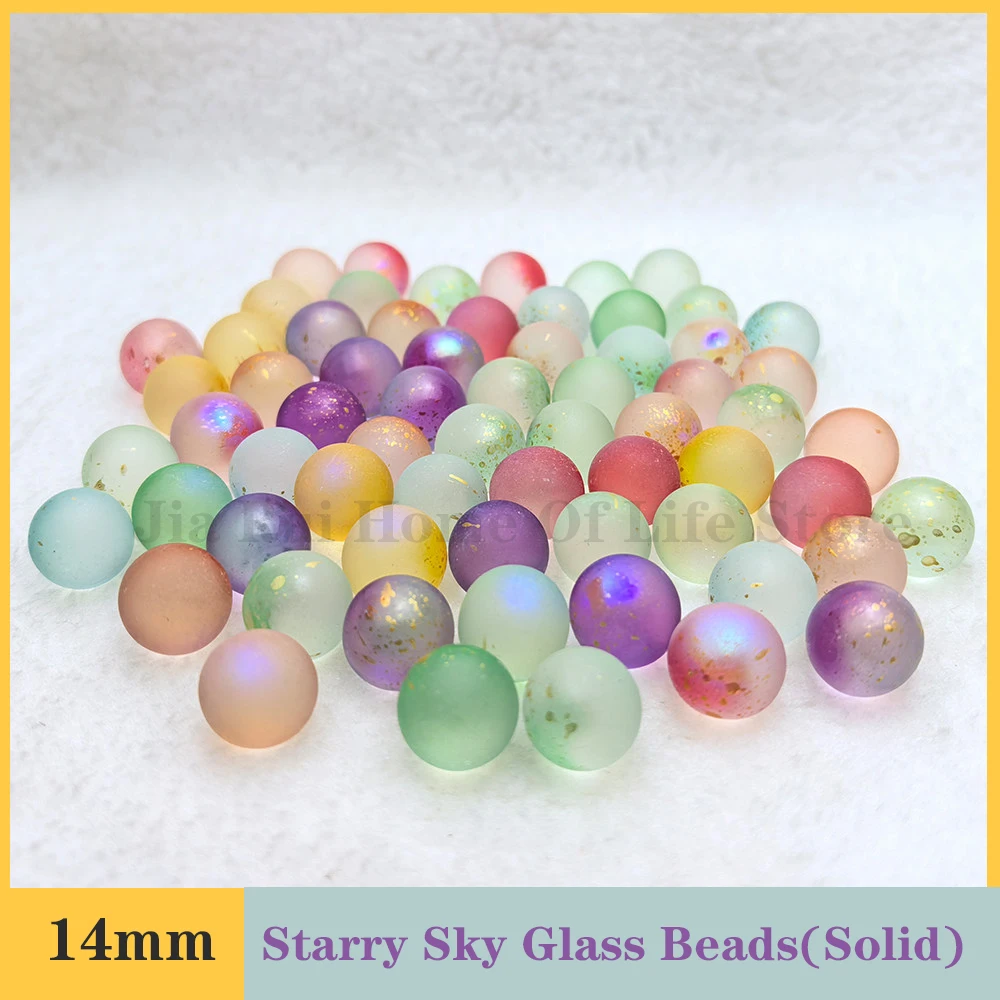 10-100Pc 14mm Solid Gradient Glass Balls Game Items Colorful Transparent DIY Decorative Bead Red Yellow Blue Purple Green Marble