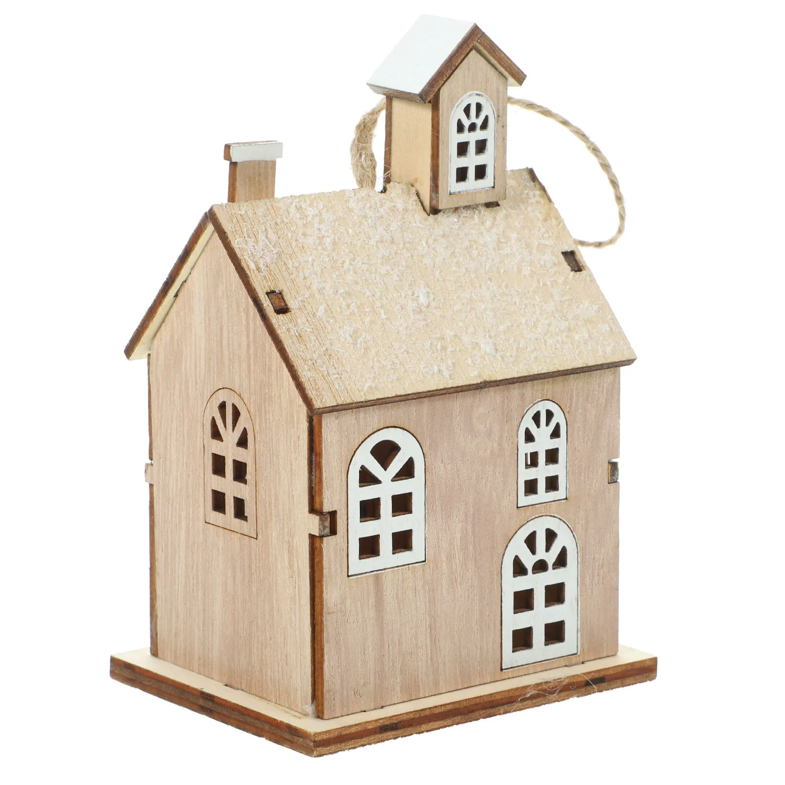 

Luminous Wood House Craft Small Christmas Decoration Desktop Night Lamp Xmas Party Decor Gift for Family Friends