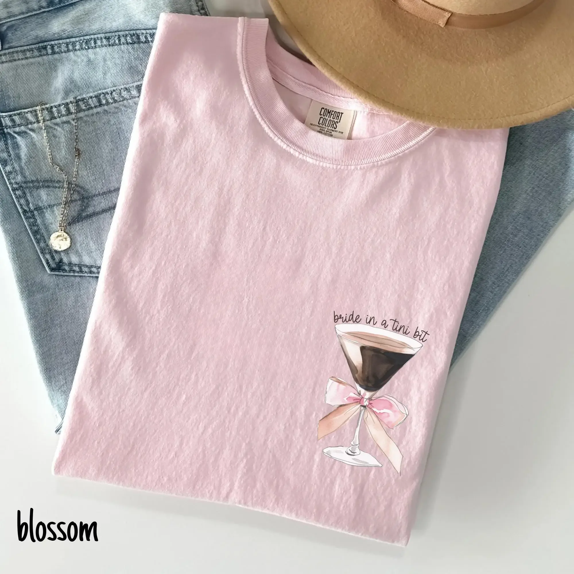 Bride T Shirt In A Tini BiT Funny Espresso Martini To Be Engagement Bridal Shower