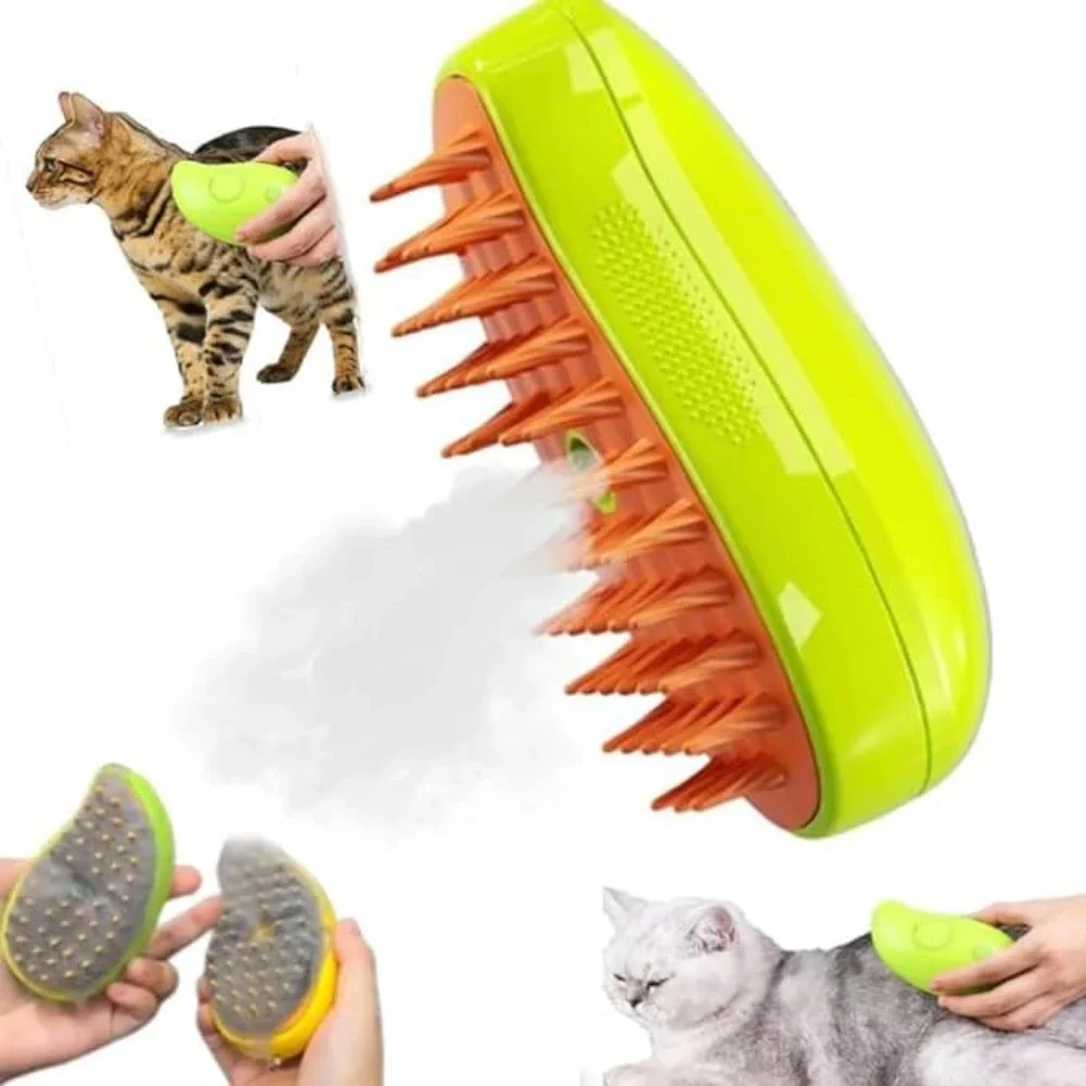 Multifunctional Grooming Brush with Spray, Dog and Cat Grooming Brush, Removing Tangled and Loosse Hair, 3 in 1, Steamy