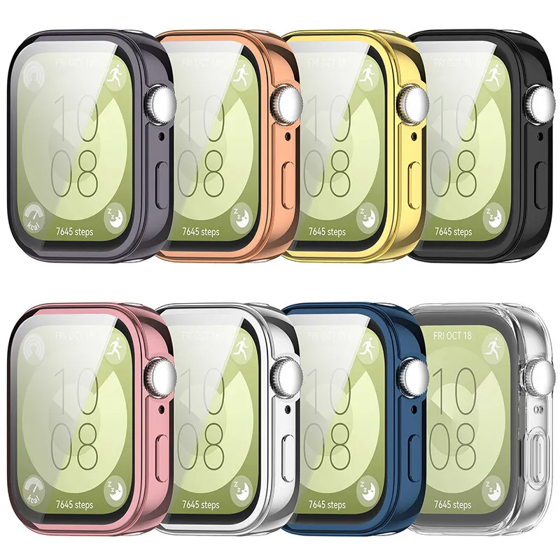 Screen Protector Cases for Huawei Watch Fit3,TPU Anti-Scratch Protective Bumper Cover Shell for Huawei Watch Fit3 Accessories