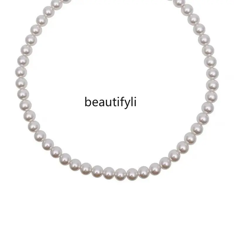 

3Mm Shijia Xiaomi Bead Pearl Necklace Women's Neck Chain Love Clavicle Chain Small Pearl New Butterfly