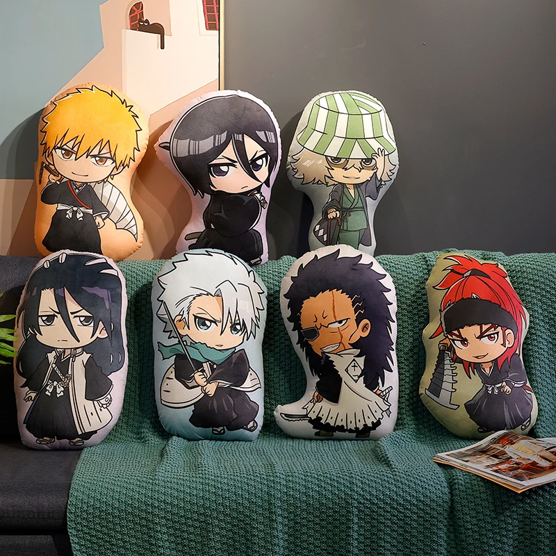 Lovely BLEACH Plush Stuffed Toy Anime figure pillow Kurosaki Ichigo Kuchiki Byakuya Rukia Hitsugaya Toushirou Plushies Kid Gift