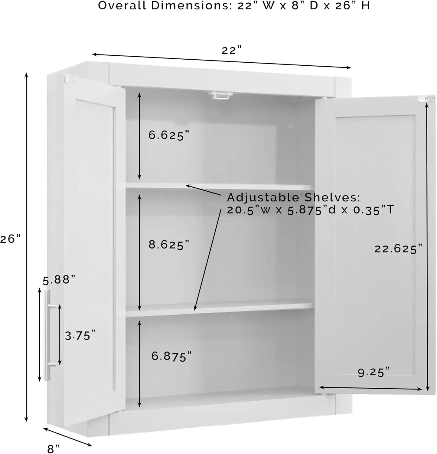 Natural Wall‑Mounted Bathroom Medicine Cabinet with Inner Storage Shelves, Hanging Bathroom Wall Storage Organizer for Toiletries, Cosmetics and Bathroom Essentials