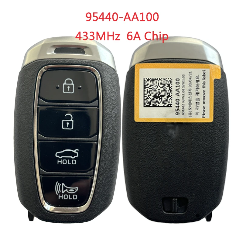 TXK020155 95440-AA100 For Hyundai Elantra 2021 Genuine Smart Remote Key 4 Button 433MHz AES 6A Chip