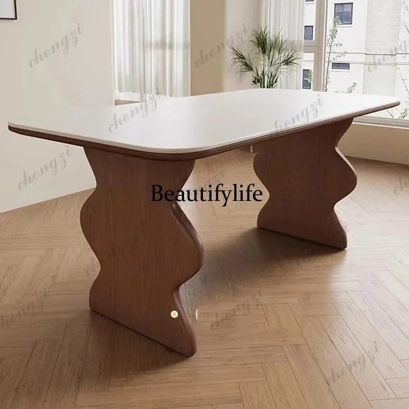 

HR Portable Lounge Dining Table Restaurant Chairs Study Modern Dining Table Lounge Salon Designer Mesas De Comedor Home Furnitur