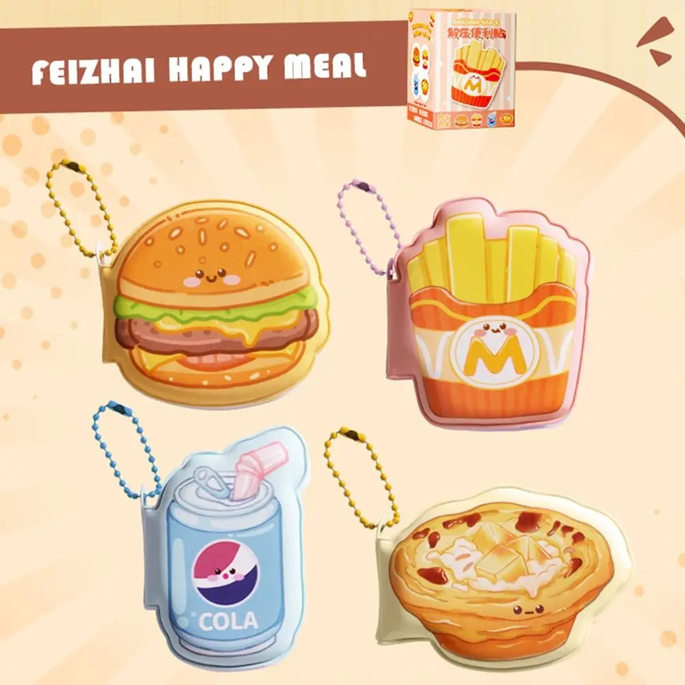 4pcs Trendy Elastic Stress Relief Sticky Notes Cute Cartoon Capybara Memo Pad Portable Notebook for Daily Notes