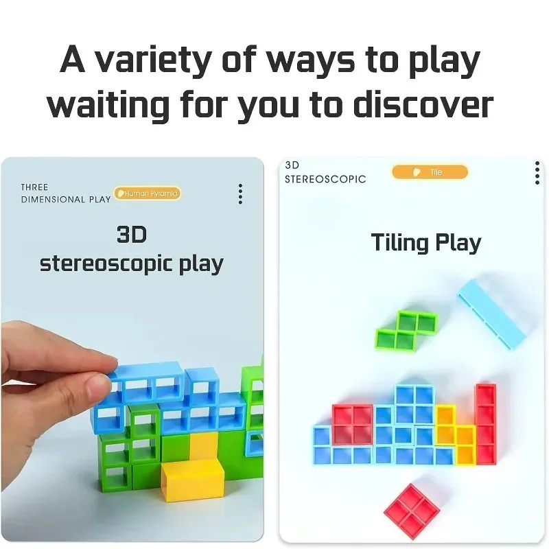 Jouets de blocs de Construction de puzzle, jeux d'empilage d'équilibre amusants, jeux de société de Construction, blocs de Construction russes, jouets de table pour enfants