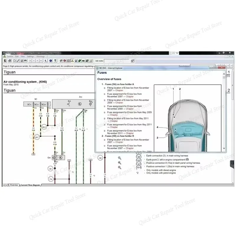 Etka 8.3 dengan ELSAWIN 6.0 katalog suku cadang elektronik kendaraan kelompok perangkat lunak pemeliharaan terbaru, cocok untuk V/W+AU/DI+SE/AT+SKO/D