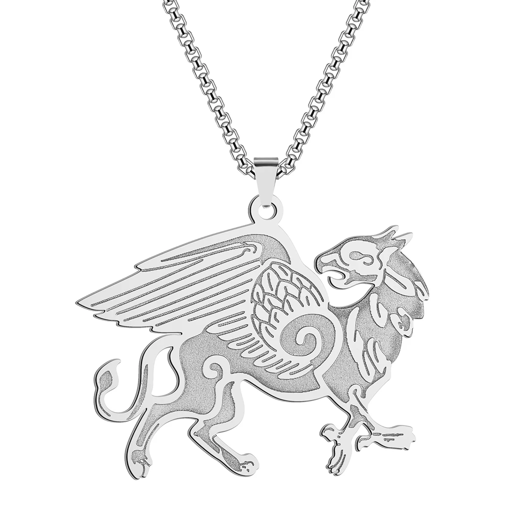 Griffin Pendant Anglo-Saxon Griffin Necklace Mythological Pendant Necklace for Men's and Women's Party