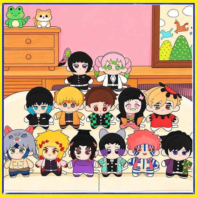 

Плюшевые игрушки Demon Slayer: Танджиро, Незуко, Зеницу, Иноске, Гию — коллекционные аниме-куклы для декора дома, для фанатов аниме и детей.