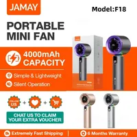 Summer Portable Handheld Turbo Fan 5 Levels Adjustable High Wind Speeds Fan LED Screen USB Charging Outdoor Cooling Fan 4000mAh