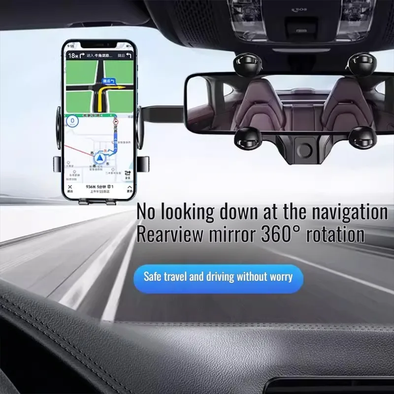 Car mobile phone holder car rear-view mirror mobile phone fixed portable new car navigation shooting mobile phone holder