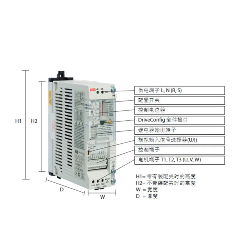 ABB Inverter ACS55 series Standard drive inverter ACS55 ACS55-01E-01A4-2 Single-phase three-phase 2330V power 0.18KW