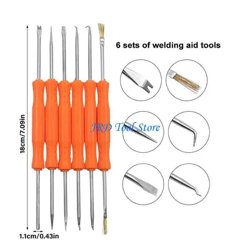 A2UD 6PCS 전자 히트 보조 수리 도구 양면 솔더 보조 원조 수리 도구