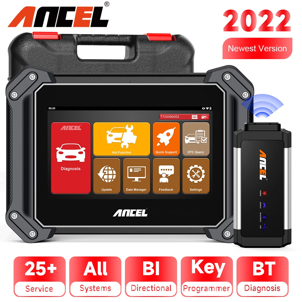 

Диагностический сканер ANCEL V6 PRO OBD2, инструмент для диагностики автомобиля, все системы, сброс данных IMMO Oil ABS 25, PK MK808