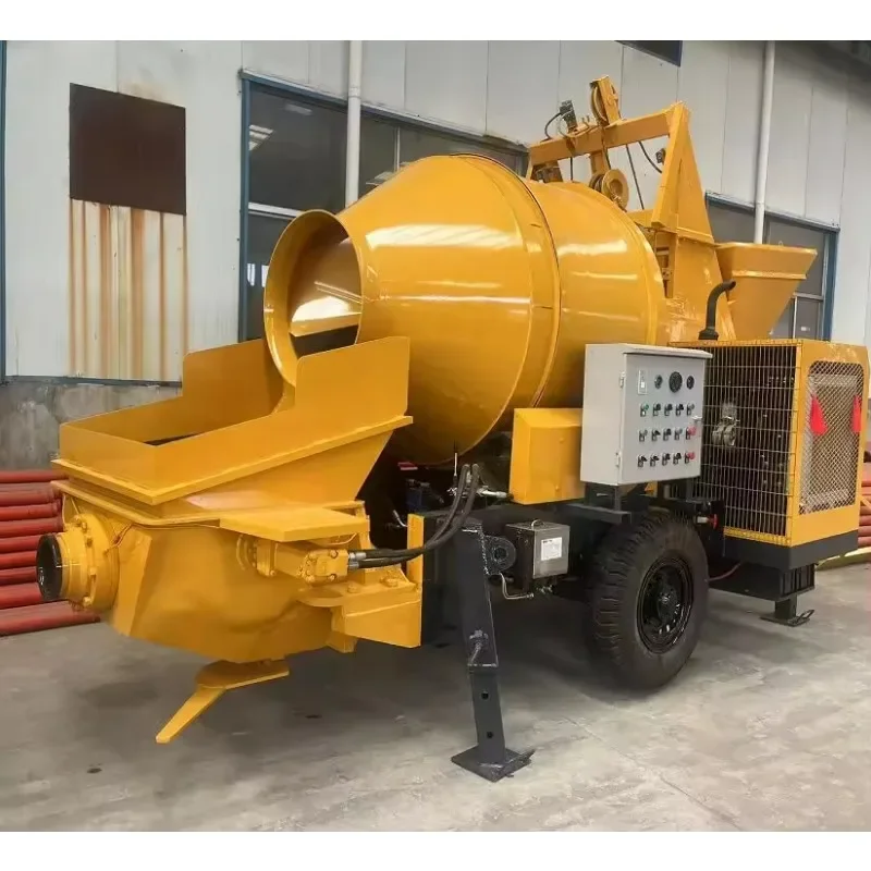 Diesel Portable Concrete Transit Mixer with Pump Machine/Concrete Pump with Mixer for Construction