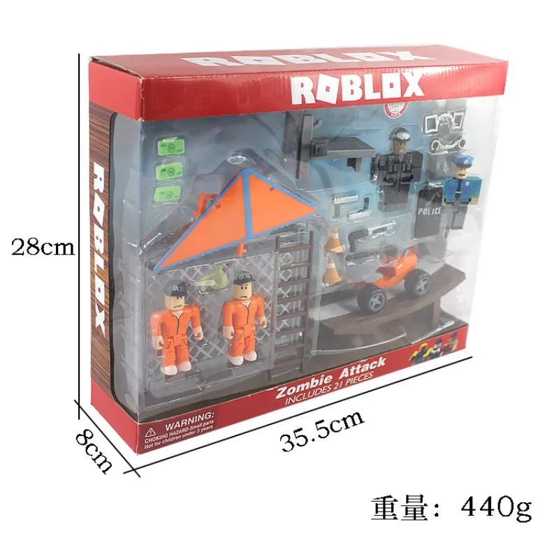 4pcs Roblox Game Character Model doll police Accessories Collection Memorial Desk Display Children Cartoon Toys Gifts