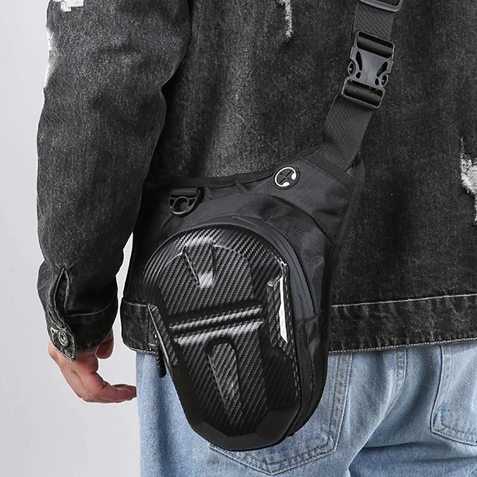 

Motorcycle Pack Pocket Water-Resistant Pack with Leg Strap Thigh Bag for Men Women Sturdy EVA Motorcycle Leg Bag