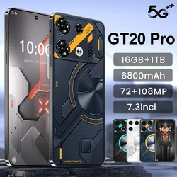 2024 Global Version GT20 Pro Cellphone 4G 5G 7.3 HD 6800mAh Smartphone 6800mAh Cell Phone 108MP Dual Sim Android 13 Mobile Phone