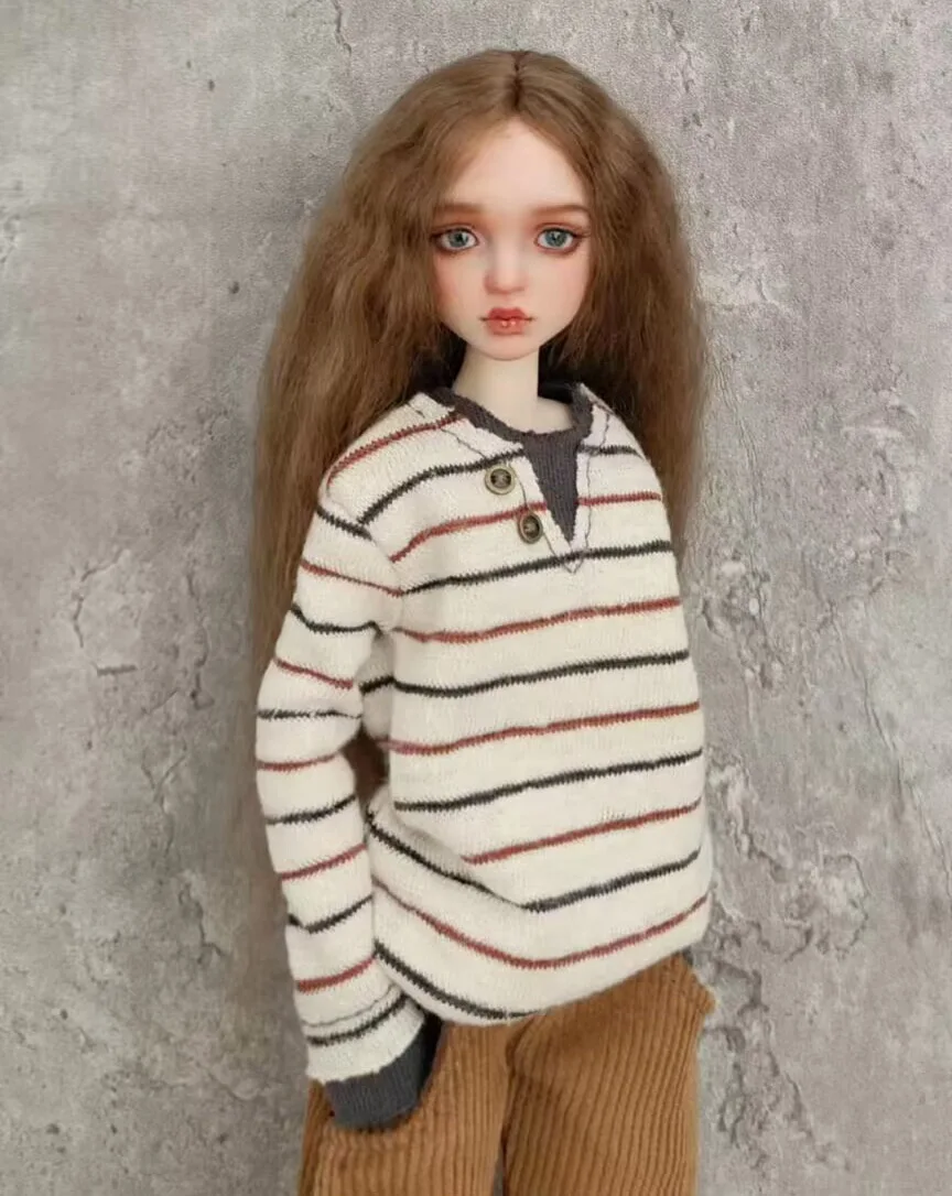 2025 2pcs Leisure style Blythe Striped top/Corduroy pants 1/6 30cm(Fit for azone,Pullip,Ob22/24/26, Licca)