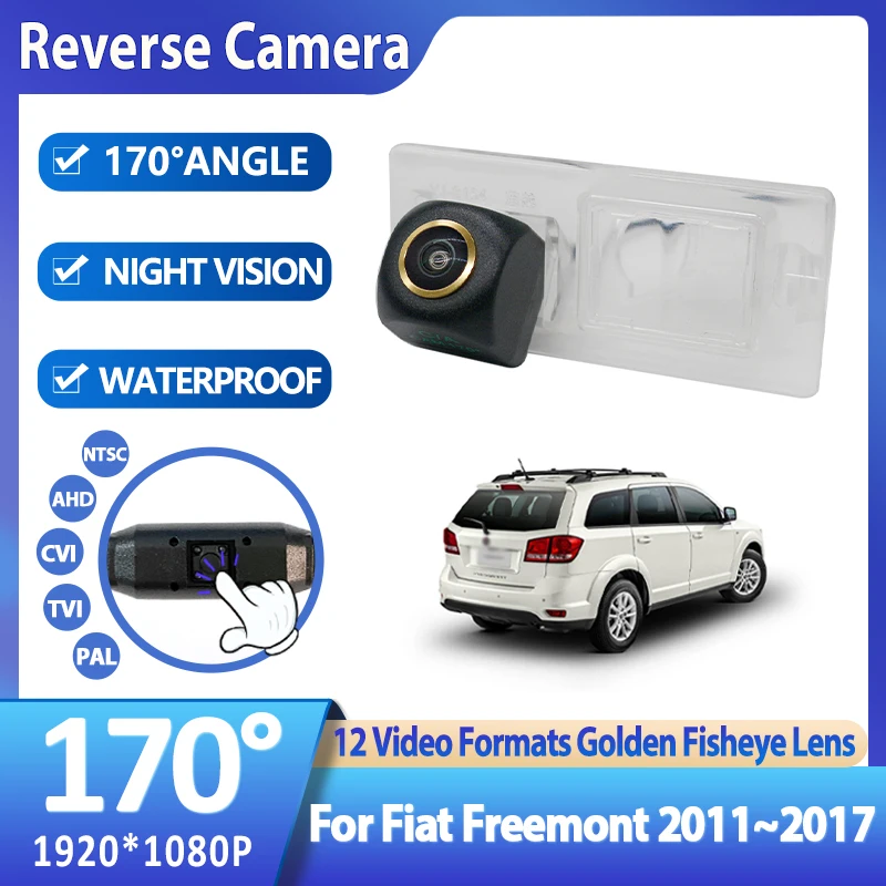 HD AHD 1080P 170 Degree Fisheye Lens Vehicle Rear View Camera For Fiat Freemont 2011 2012 2013 2014 2015 2016 2017 Accessories