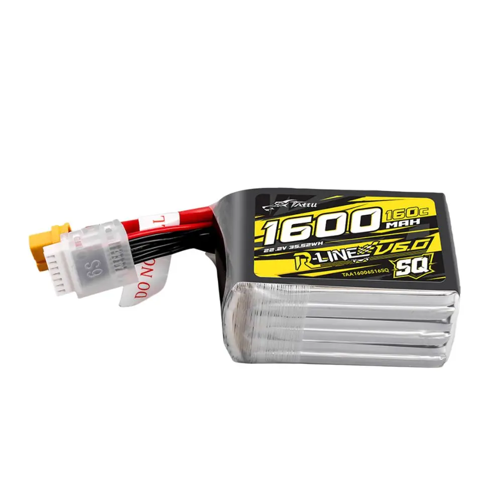 TATTU R-LINE 6.0 6S Lithium-ion Battery 160C 1480/1600mAh (long and short versions) with XT60 connector, suitable for FPV drones