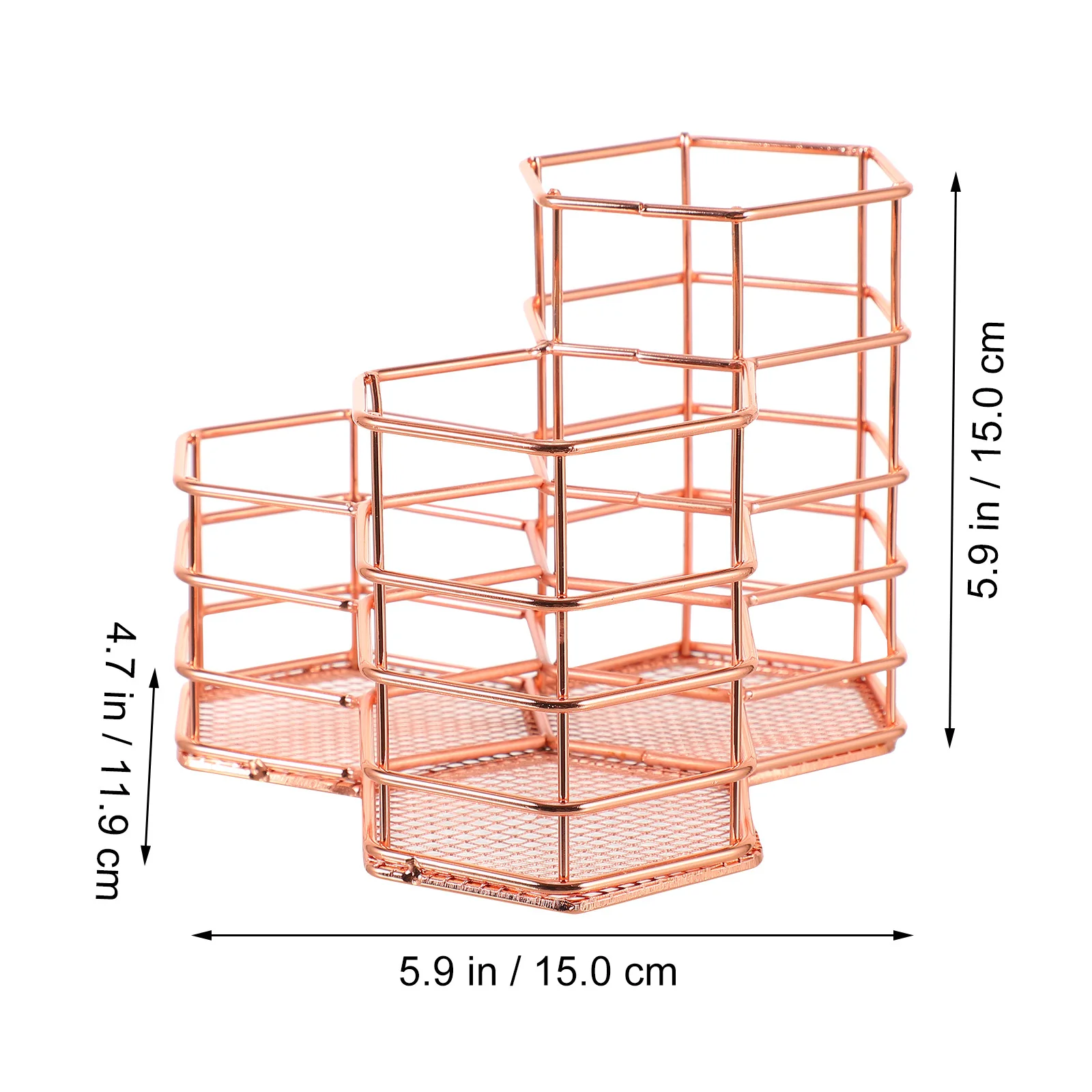 Seau de rangement pour pinceaux de maquillage, organisateur en métal robuste, porte-pinceaux pour coiffeuse, présentoir à bijoux, facile à nettoyer