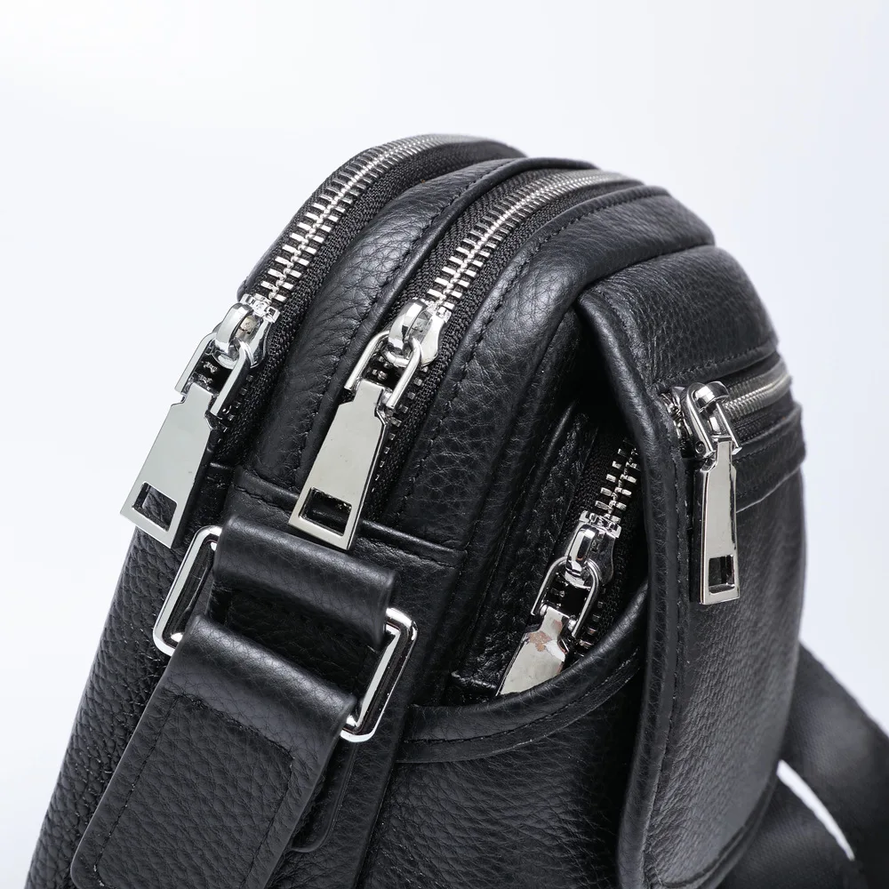 Fashion Crossbody Bag New Genuine Messenger Bag Leather Casual Fashion Single Shoulder Top Layer Cowhide Crossbody Small Men's