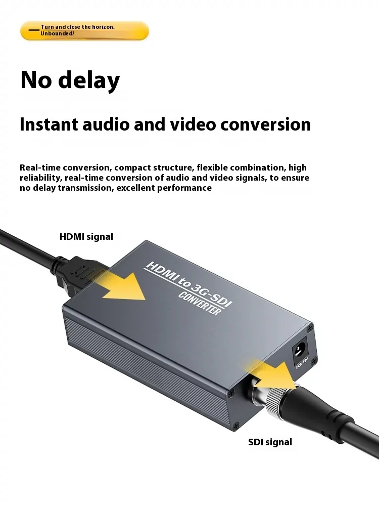 Cable convertidor SDI a HDMI, audio y vídeo de computadora Transmisión de 100 metros Nivel de transmisión 1080P/60 Hz LevelB