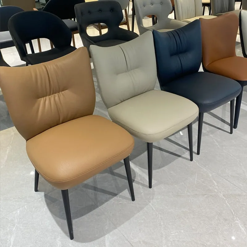 Dining chair new independent bag spring seat bag soft sofa sitting feeling mahjong negotiation hotel tea reception leather stool
