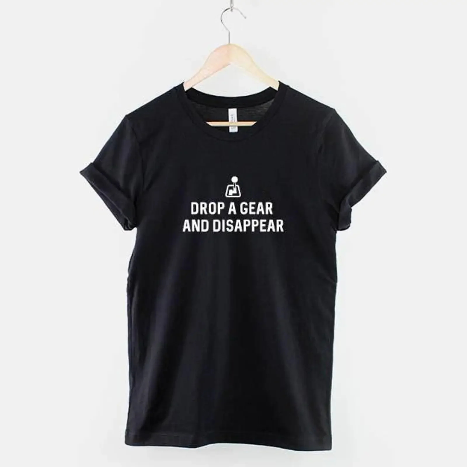 Mechanic T Shirt Drop a Gear and Disappear Head Automotive Enthusiast Cotton vintage Washed Comfortable Casual fashion graphic
